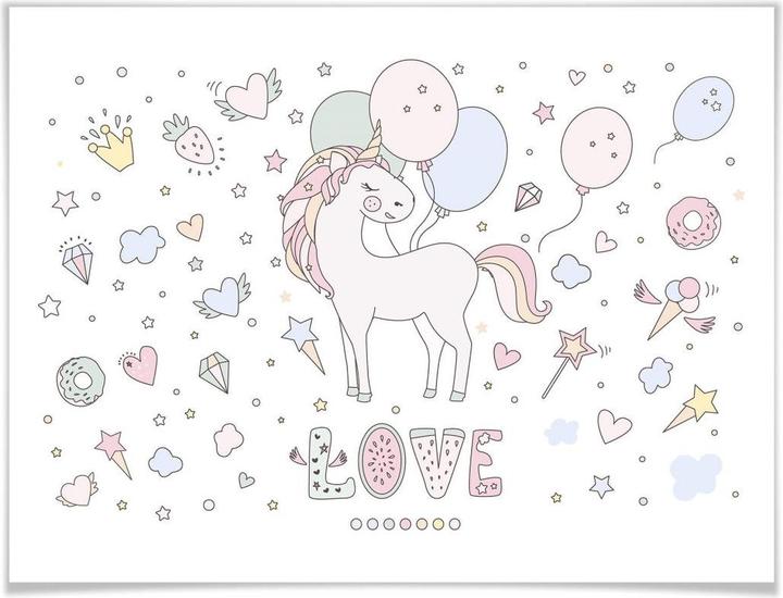 Immagine prodotto Trenddeko Kvilis - Unicorn Love - Unicorn Balloon Party (60 x 50 cm)