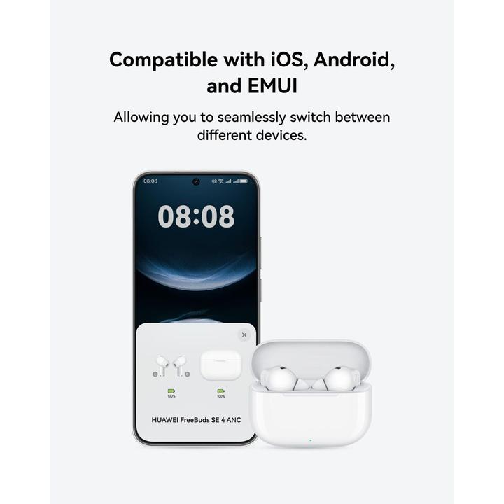 Actual product image Huawei FreeBuds SE 4 ANC weiss (ANC, 10 h, Cable, Wireless)