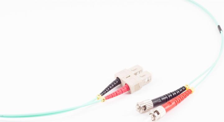 Actual product image Shiverpeaks ®-BASIC-S--Duplex patch cable SC/ST 50/125µ, OM3, aqua, 1.0m (S/UTP, CAT6, 1 m)