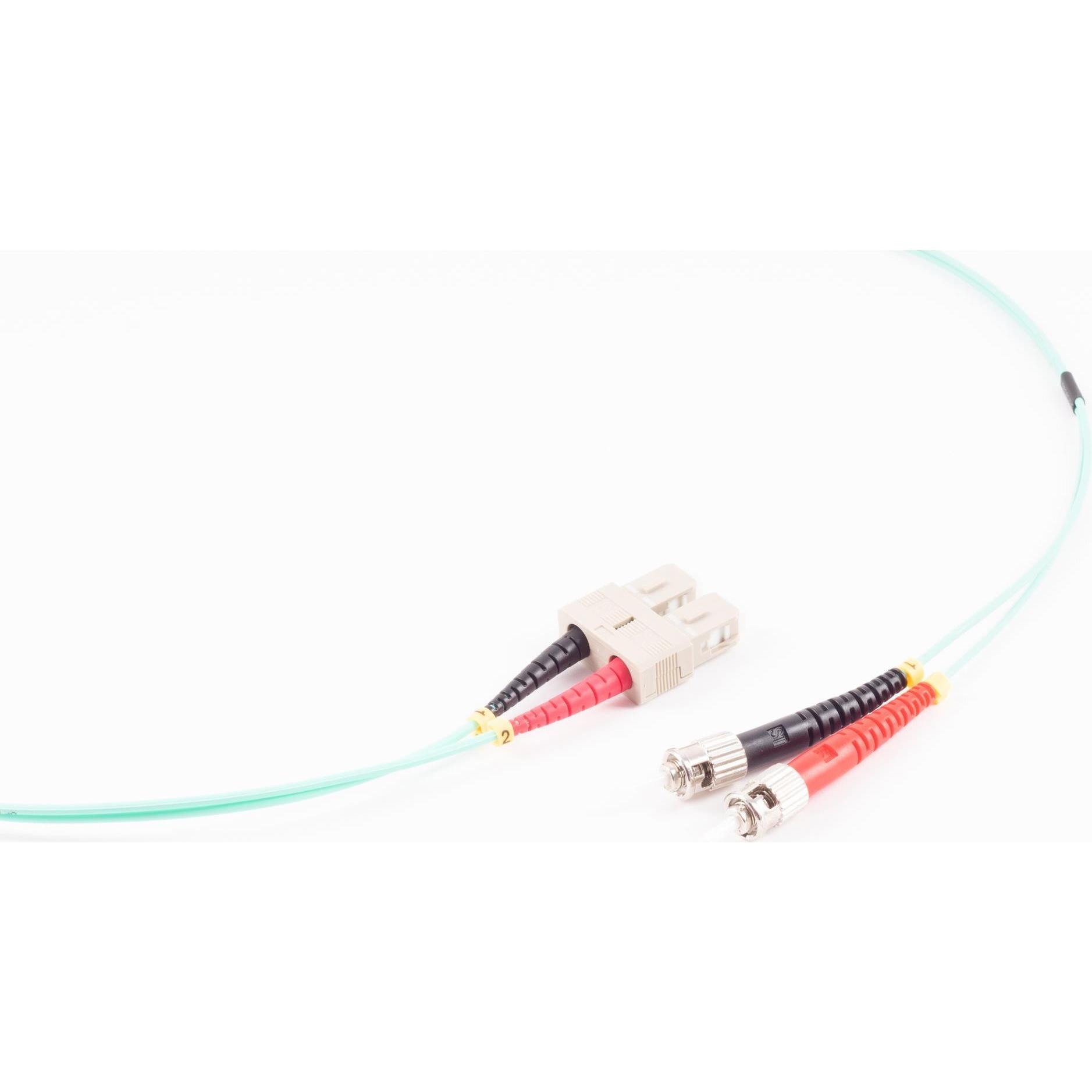 Thumbnail - Shiverpeaks -BASIC-S--Duplex Patchkabel SC/ST 50/125µ, OM3, aqua, 3,0m (CAT6, 3 m), Netzwerkkabel