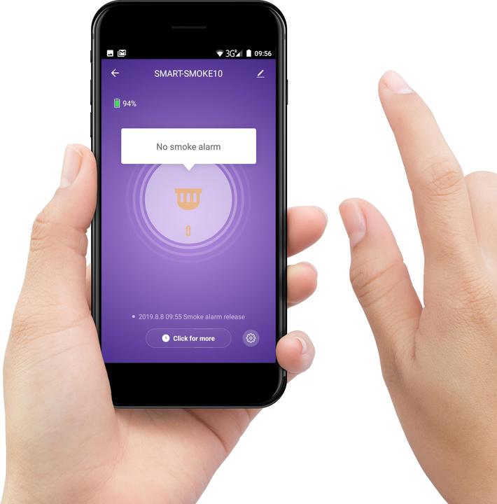 Actual product image Alecto SMART-SMOKE10 Smart Zigbee Rookmelder - 10 jaar sensor - Voldoet aan Europese norm EN14604 - Wit