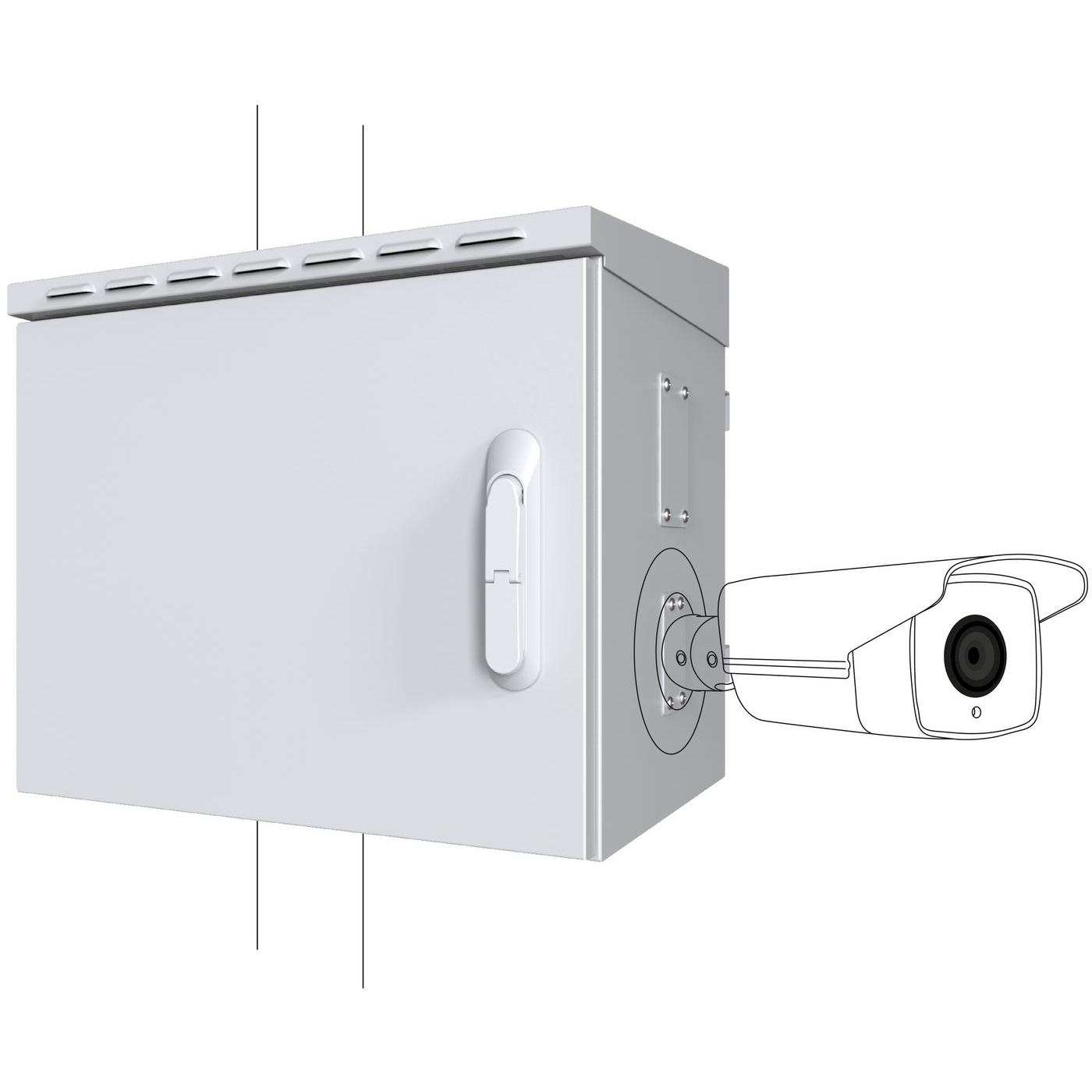 Lanview RACK FOR CCTV W=575mm D=425mm (19 Zoll Rack), Serverschrank, Weiss