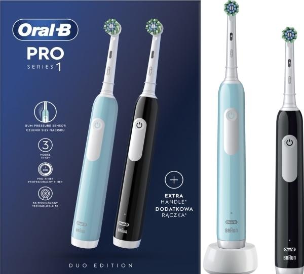 Productafbeelding Oral-B Pro Series 1 Duo elektrische tandenborstel Elektrische tandenborstels Blauw & Sc (Oscillerende tandenborstel)