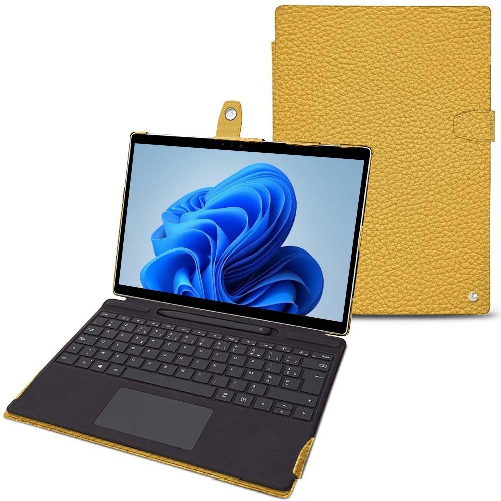 Noreve Lederschutzhülle Microsoft Surface Pro8 (Microsoft Surface Pro 8), Tablet Hülle, Orange