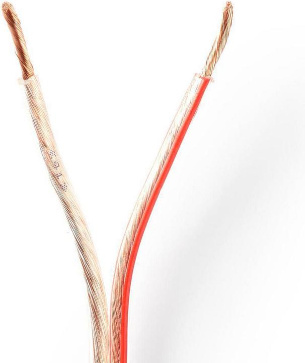 Produktbild Nedis Lautsprecherkabel 2X 2.50 mm² CCA 100.0 m rund PVC Transparent Eingewickelt (100 m)