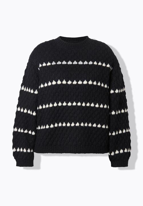 Produktbild Studio Untold Pullover, Boxy Shape, Ringel, Bubble-Struktur (42, 44)