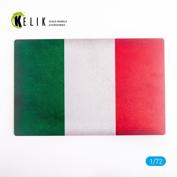 Kelik Italy Flag - Base - Acrylic 3 mm (280 x 180 mm) (170 g) (28 x 18 cm)