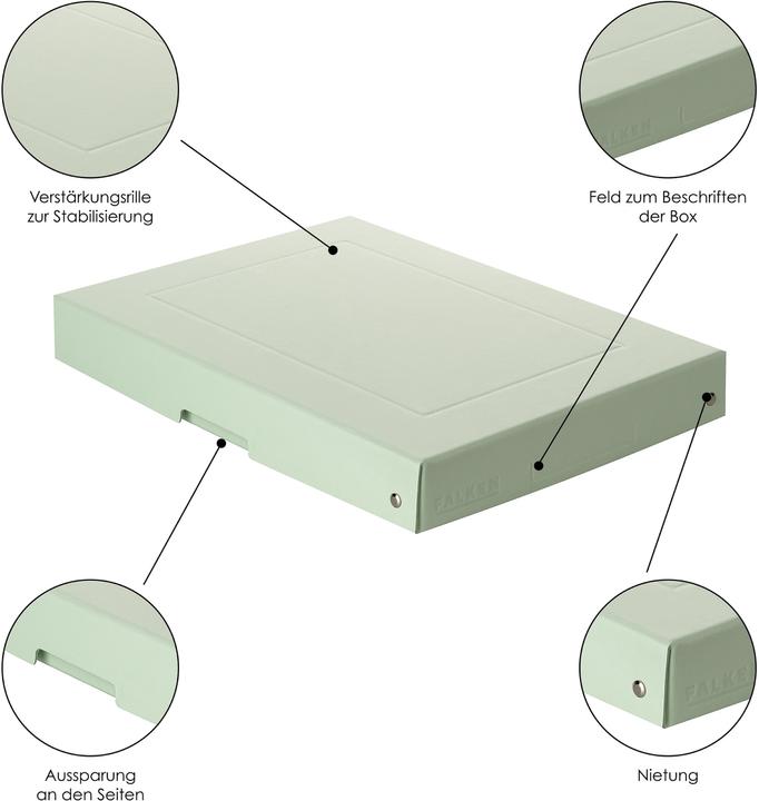 Produktbild Falken PURE Box Pastell A4 40 mm Füllhöhe grün (A4)