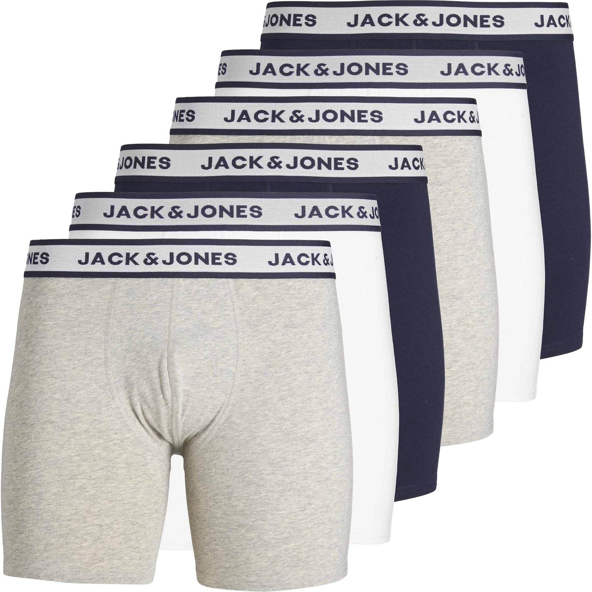 Jack & Jones, Herren, Unterhosen, Jacsolid Boxer Briefs 3p, Mehrfarbig, (XXL, 6er Pack)