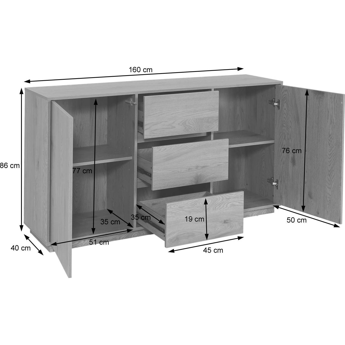 Thumbnail - MCW, Kommode + Sideboard, J78 (86 x 160 x 40 cm)