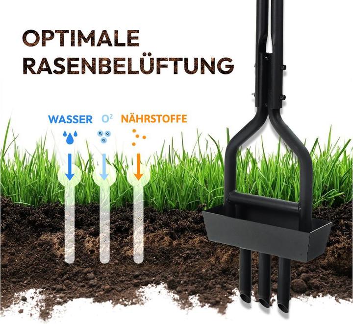 Produktbild Dönges Rasenlüfter mit 3 Zinken + Kernsammelbox