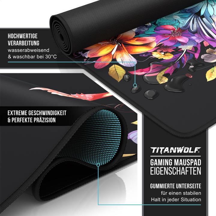 Actual product image Titanwolf Gaming Mouse Pad, 900 x 400mm XXL Speed Gaming Mouse Mat, Mousepad Extra Large Surface, Colour (XXL)