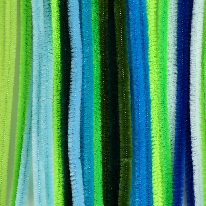 Image du produit Creativ Company Chenilledraht 25 Stück, Blau-Grün-Mix (0.30 m)