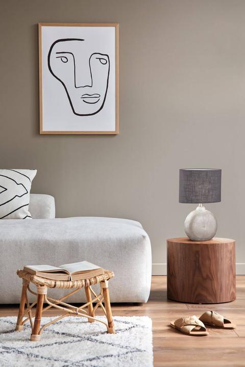 Actual product image Fischer & Honsel Honsel Foro table lamp E14 fabric shade anthracite linen, white silver 50557 (E14)