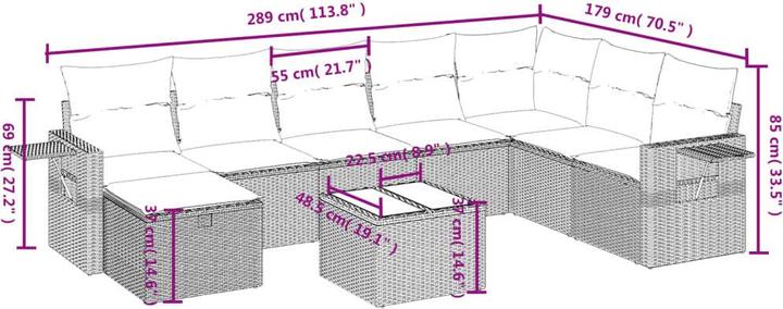 Produktbild vidaXL Garten Sofagarnitur