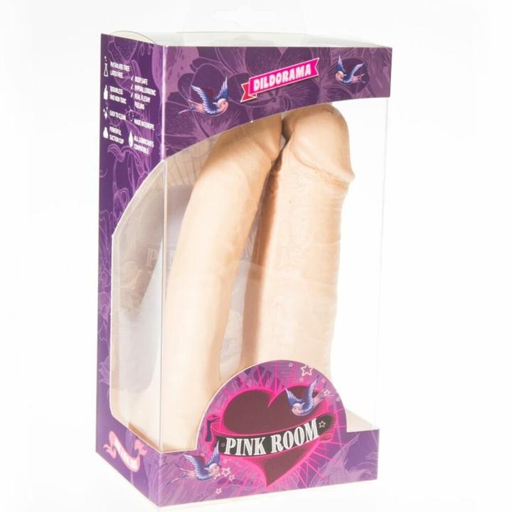 Actual product image Pink Room ARTHUS REALISTIC DOUBLE DILDO FLESH 17CM/15.5CM