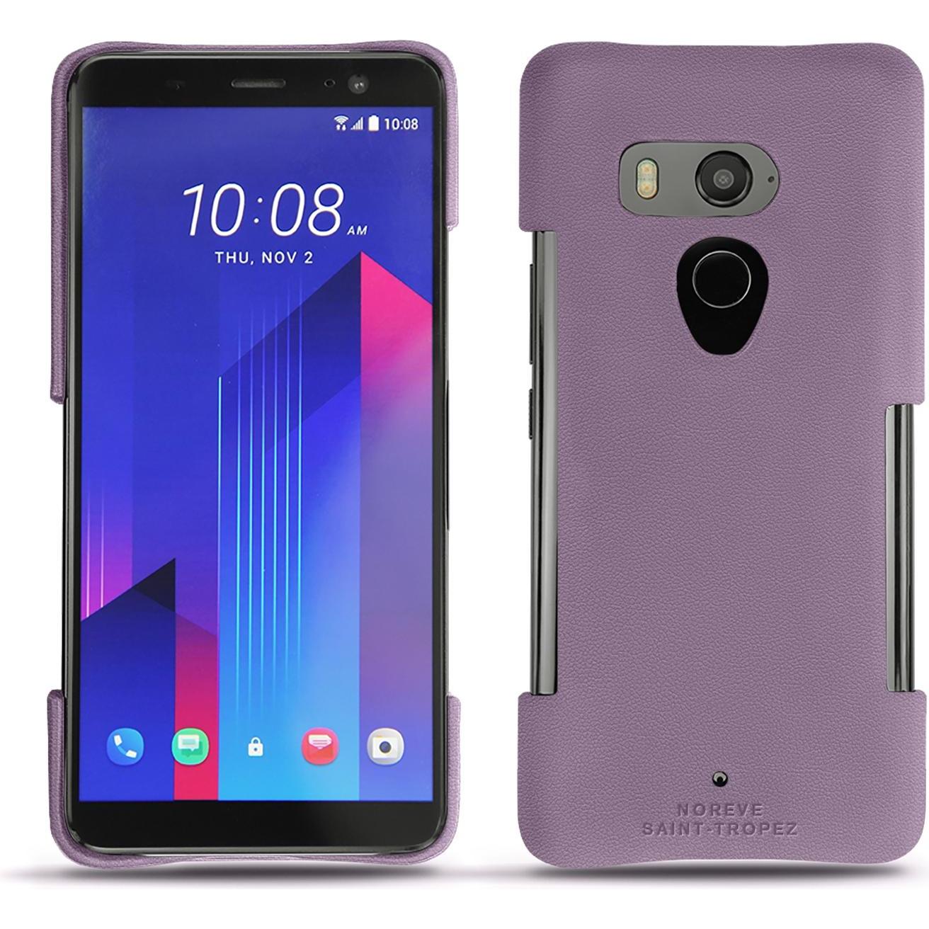 Noreve Lederschutzhülle (HTC U11+), Smartphone Hülle, Violett