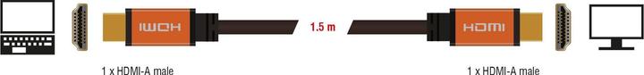 Produktbild Delock HDMI (Typ A) — HDMI (Typ A) (1.50 m, HDMI, 2.0a)