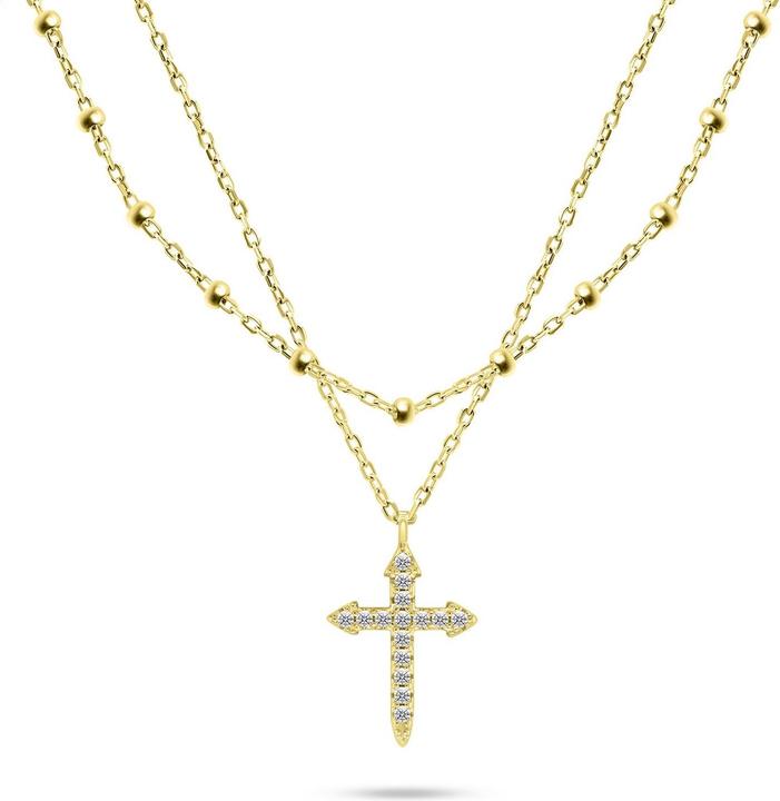 Immagine prodotto Brilio Argento - Elegante collana doppia placcata oro NCL93Y