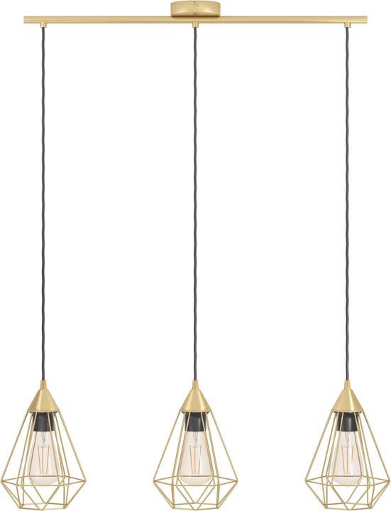 Produktbild EGLO Pendelleuchte TARBES 3x E27 Messing-gebürstet (E27, 0 lm)