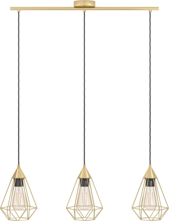Produktbild EGLO Pendelleuchte TARBES 3x E27 Messing-gebürstet (E27, 0 lm)