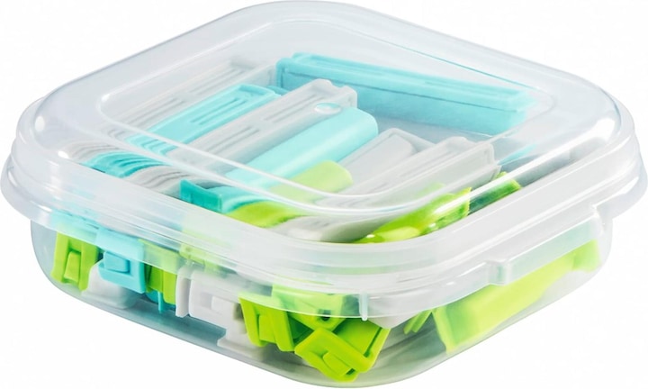 Xavax kitchen gadget locking clip set with practical storage box (30 x)