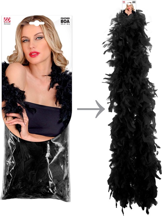 Immagine prodotto Widmann Boa di piume nero 180cm / 80g