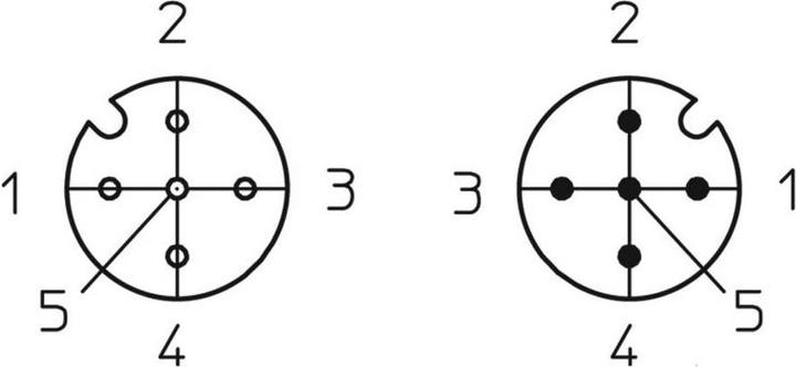 Image du produit Lutronic 1097 Câble de raccordement capteurs/actionneurs connecteur M12, droit 1.50 m Nombre de pôles :