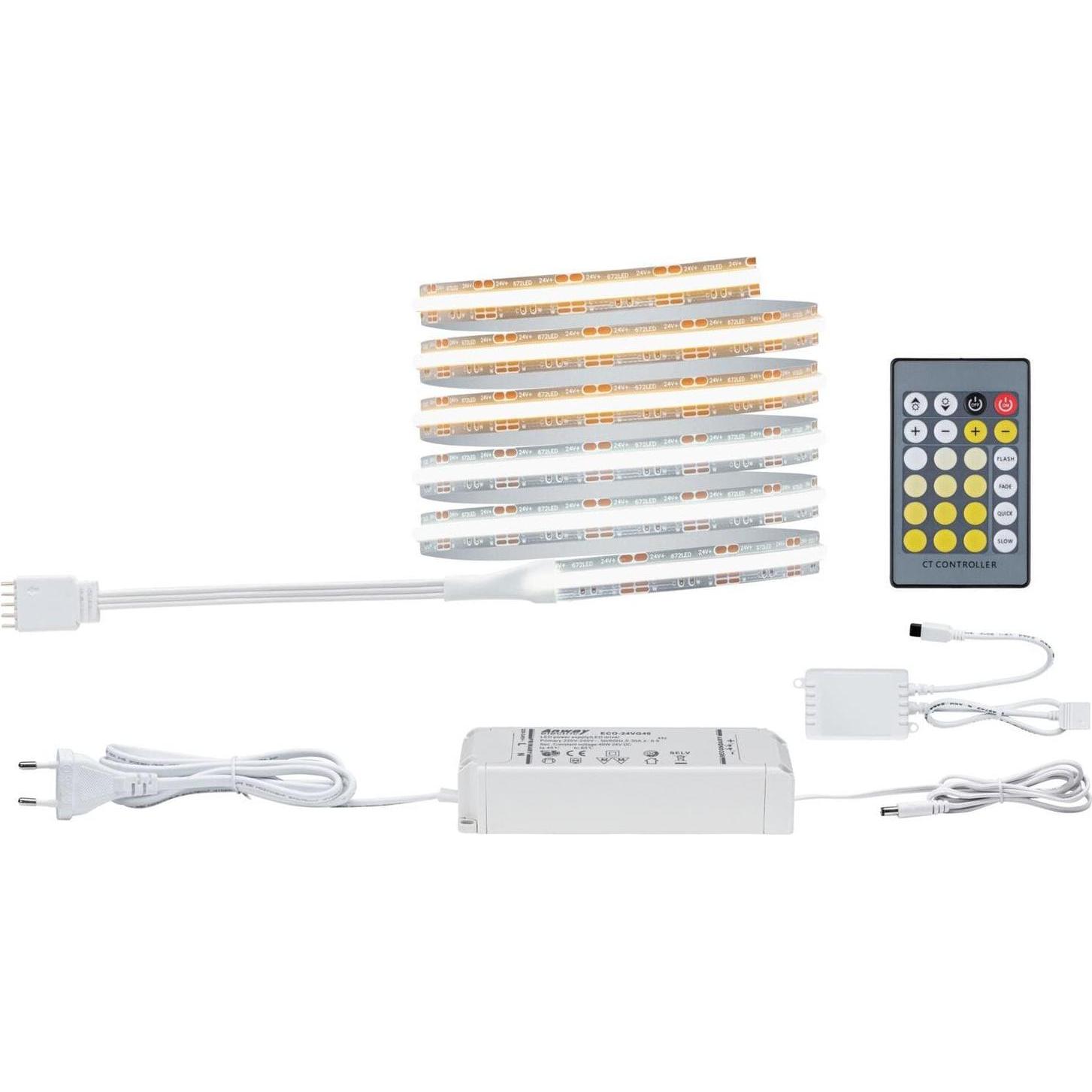 Paulmann, LED Streifen, MaxLED 1000 Full-Line COB Stripe Set (Weiss, 150 cm, Indoor)