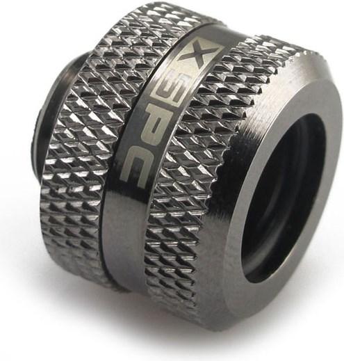 Image du produit XSPC Raccord G1/4" sur tube dur 14mm, noir chrome - 8 pièces