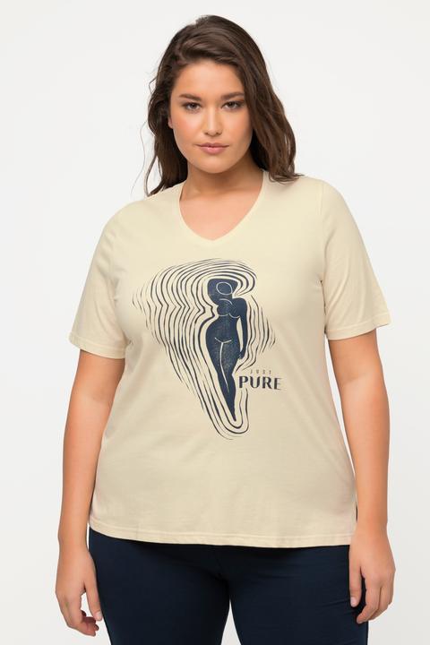 Actual product image Ulla Popken Eco Cotton Silhouette Short Sleeve Graphic Tee (46, 48)