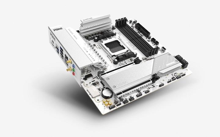 Actual product image Sapphire PURE B850M WIFI 1xHDMI 1.4 1xDP 1.2 (AM5, AMD B850, mATX)