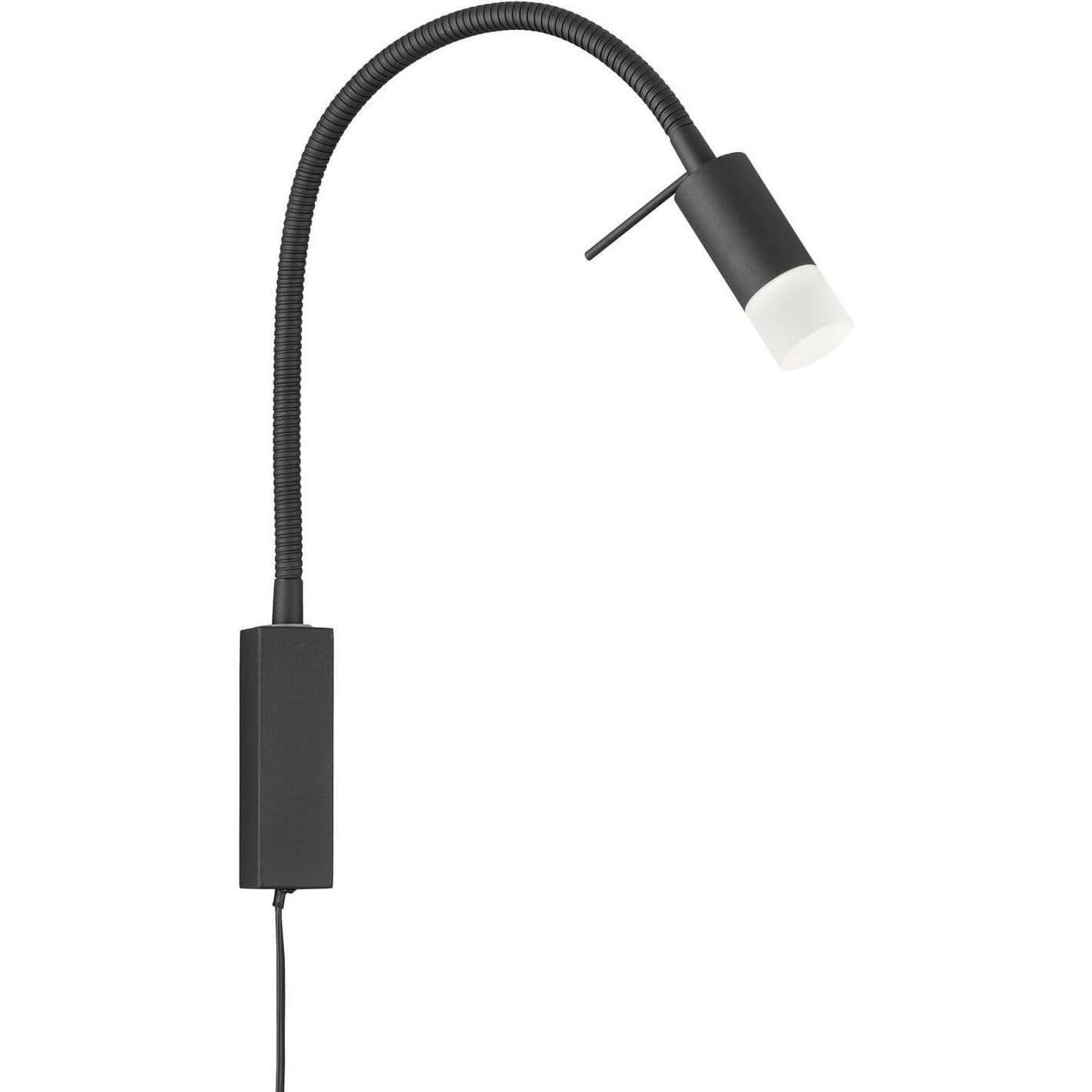 Fischer & Honsel, Wandleuchte + Deckenleuchte, Honsel Wandspot flex, Bettleuchte Seng - sandschwarz (30428)