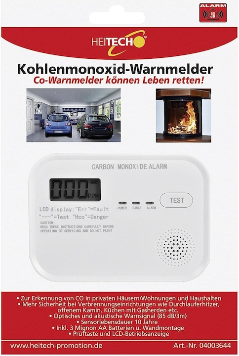 Produktbild Heitech Kohlenmonoxid-Melder