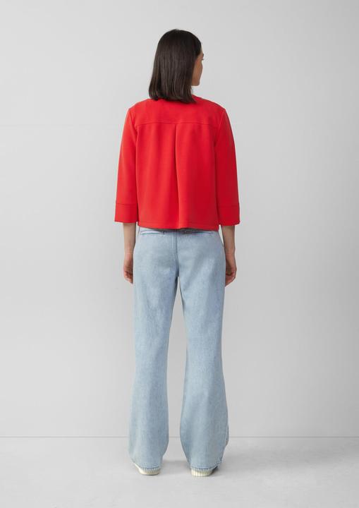 Produktbild S.Oliver Sweatshirt Jacke Scuba-Jacke im Relaxed Fit mit 3/4-Ärmeln (46)