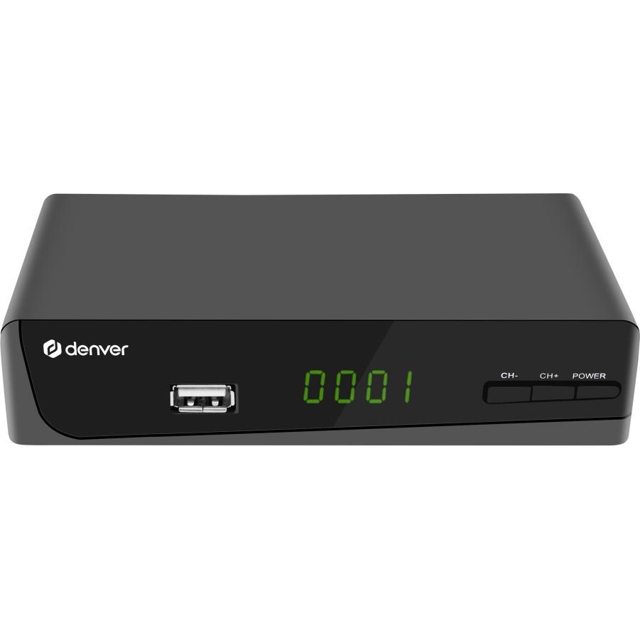 Denver DVB-T2-Box H.265 FTA Boxer USB media-ingång, TV Receiver