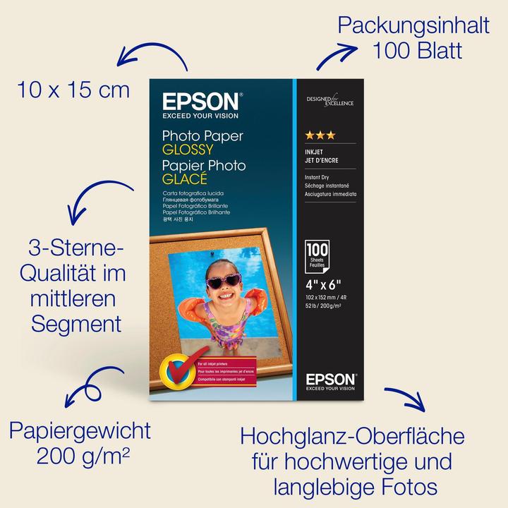 Productafbeelding Epson Glanzend (200 g/m², 10 x 15 cm, 100 x)