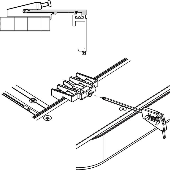 Produktbild HAWA Bodenprofil Folding Concepta