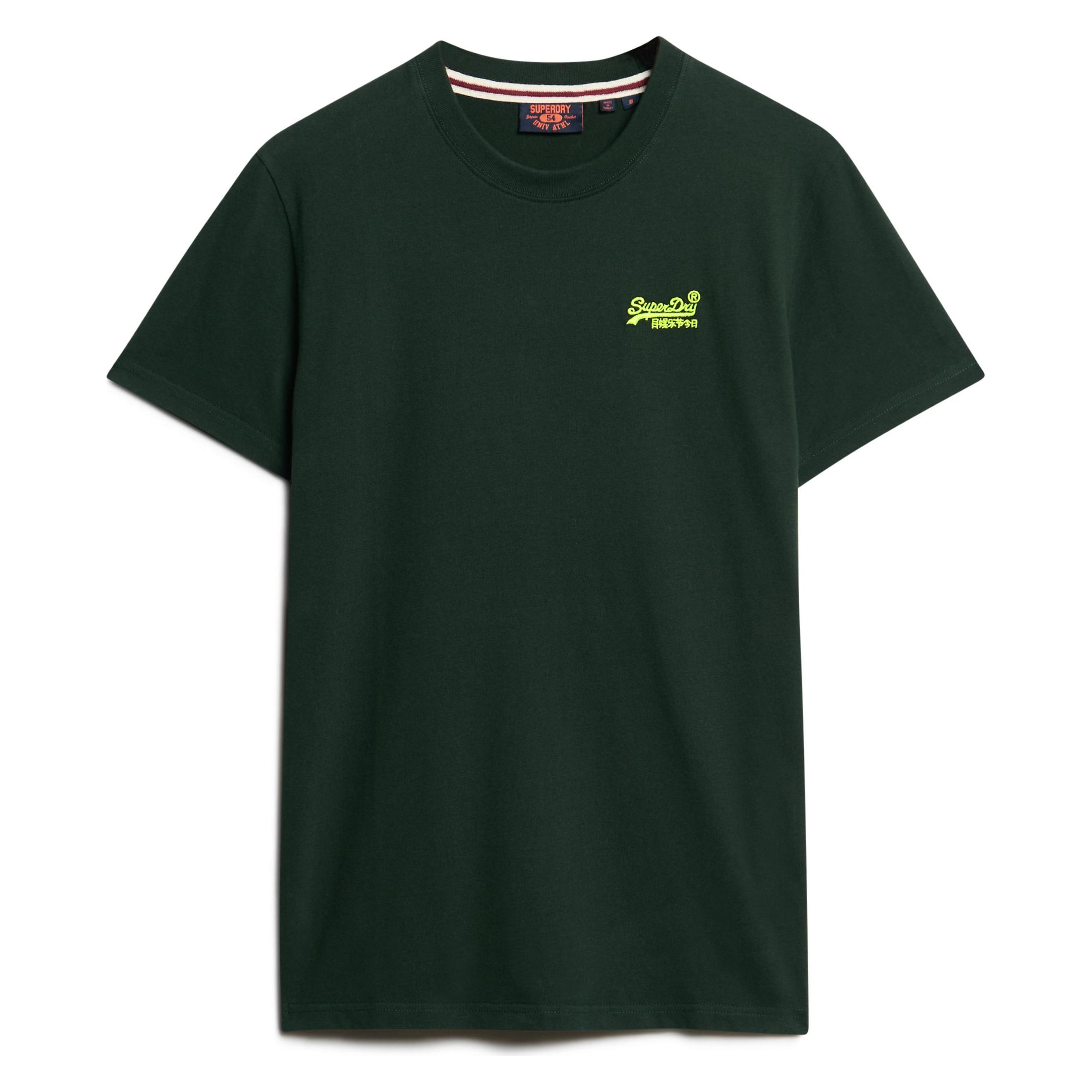 Superdry, Herren, Shirts, Essential T-Shirt Aus Bio-Baumwolle Mit Logo, Gelb, Grün, (Xxl)