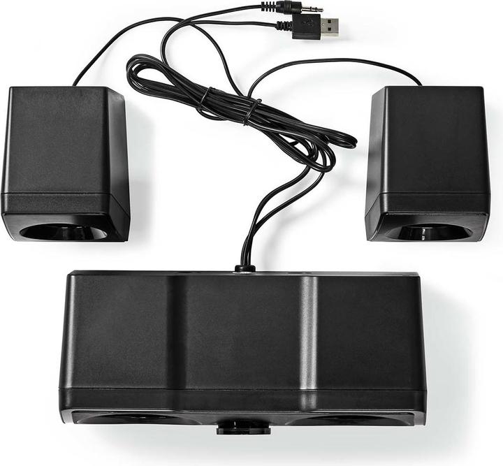 Image du produit Nedis Haut-parleurs de jeu | Canaux de haut-parleurs : 2.2 | Alimentation par USB | Prise 3,5 mm | 48