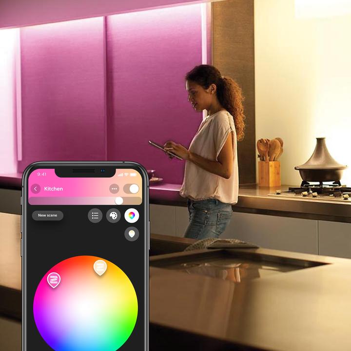 Actual product image Philips Hue Lightstrips BT Extension (RGBW, 100 cm, Indoor)
