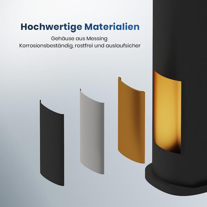 Image du produit Emke Robinet Noir Mat, 335x233x46 mm, laiton, cartouche céramique, mitigeur avec aérateur