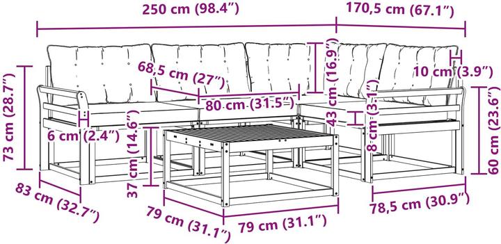 Produktbild vidaXL Outdoor-Sofagarnitur