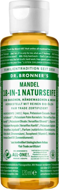 Image du produit Dr. Bronner's Amande (Savon liquide, 120 ml)