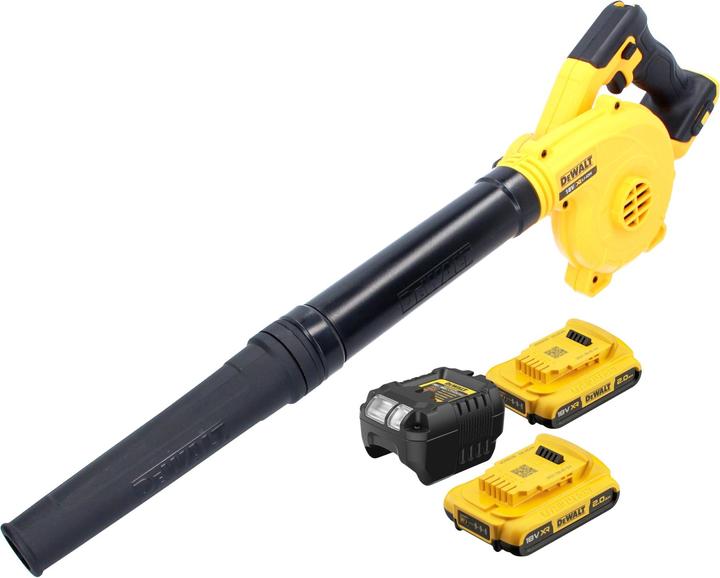 Produktbild DeWalt DCV 100 D1 Akku Gebläse / Laubbläser 18 V + 2x Akku 2,0 Ah + Ladegerät (Akkubetrieb, Laubbläser)
