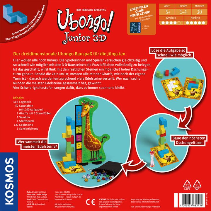 Productafbeelding Kosmos KOO Ubongo! Junior 3D 683436 (Duits)