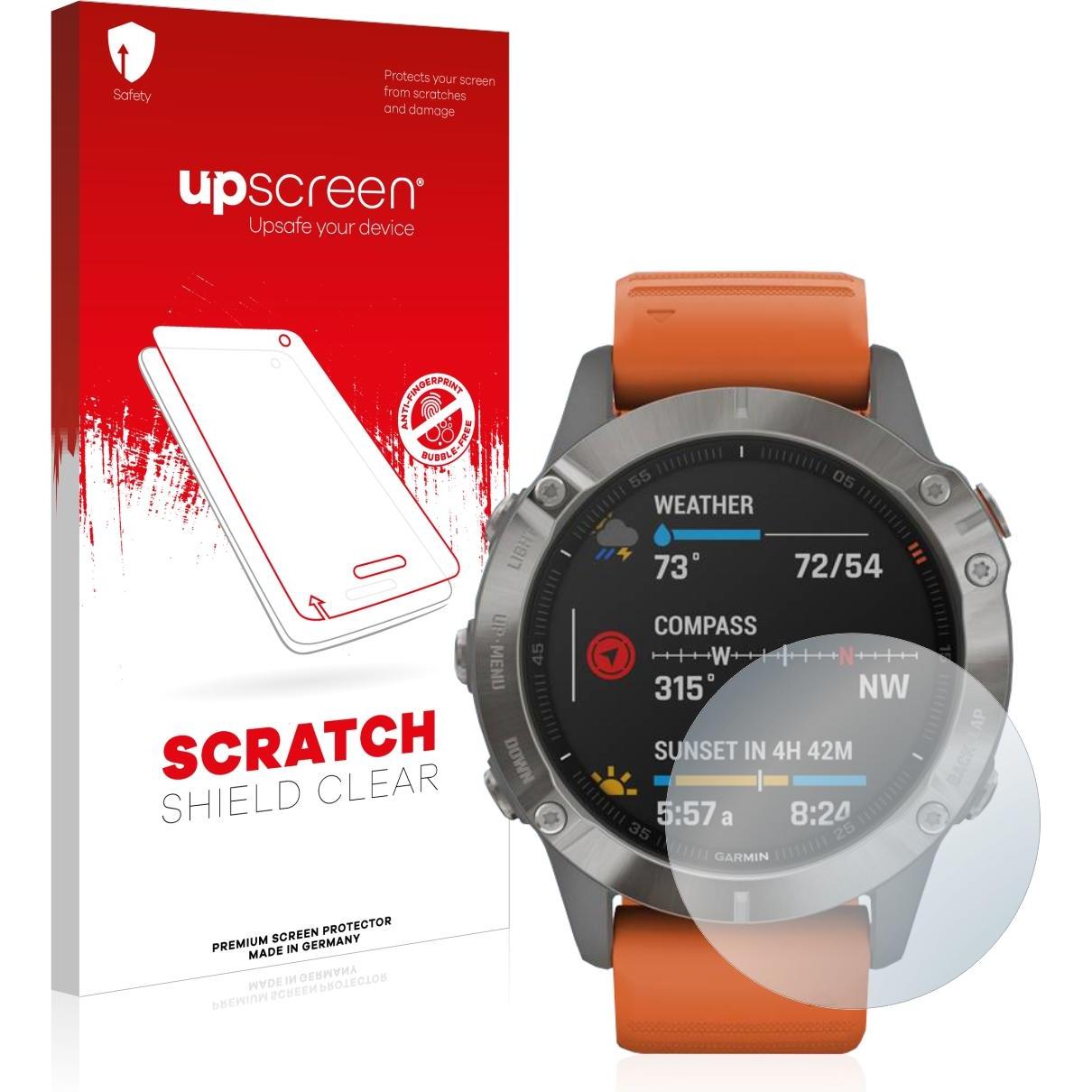 upscreen Scratch Shield Displayschutz, Smartwatch Schutzfolie, Transparent