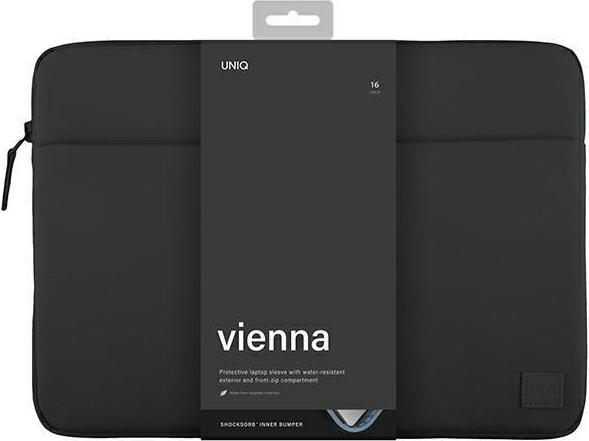 Produktbild Uniq etui Vienna laptop Sleeve 16" czarny/midnight black Waterproof RPET (16")