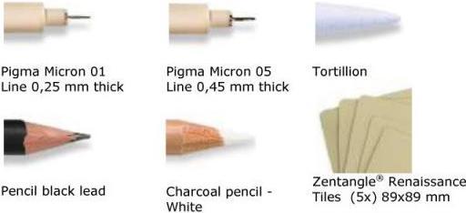 Immagine prodotto Sakura Fineliner Zentangle Renaissance Tool 11-teilig (Bianco, Marrone, Nero, 11x)