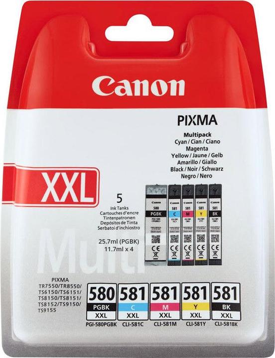Image du produit Canon Set 5x PGI-580 + CLI-581 (C, CF, M, Y)